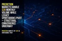 Prediction markets handle $2B monthly volume while legacy sportsbooks pivot – structural convergence underway