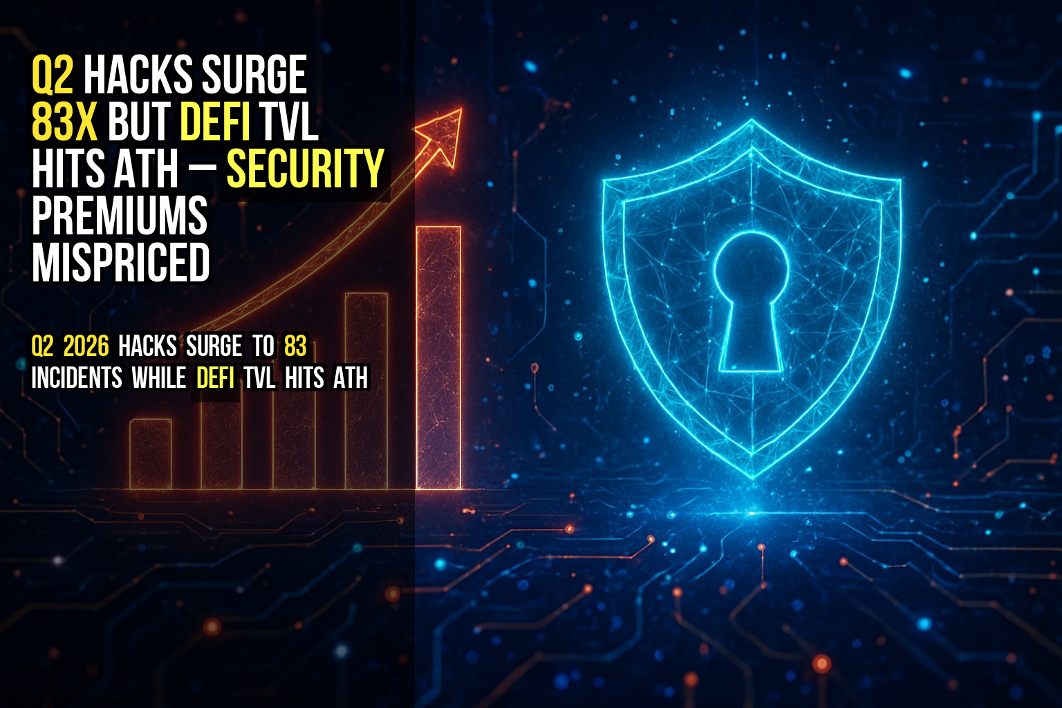 Q2 hacks surge 83x but DeFi TVL hits ATH – security premiums mispriced