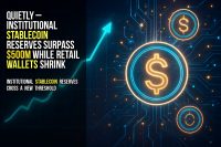Quietly – institutional stablecoin reserves surpass $500M while retail wallets shrink