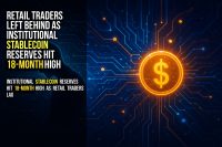 Retail traders left behind as institutional stablecoin reserves hit 18-month high