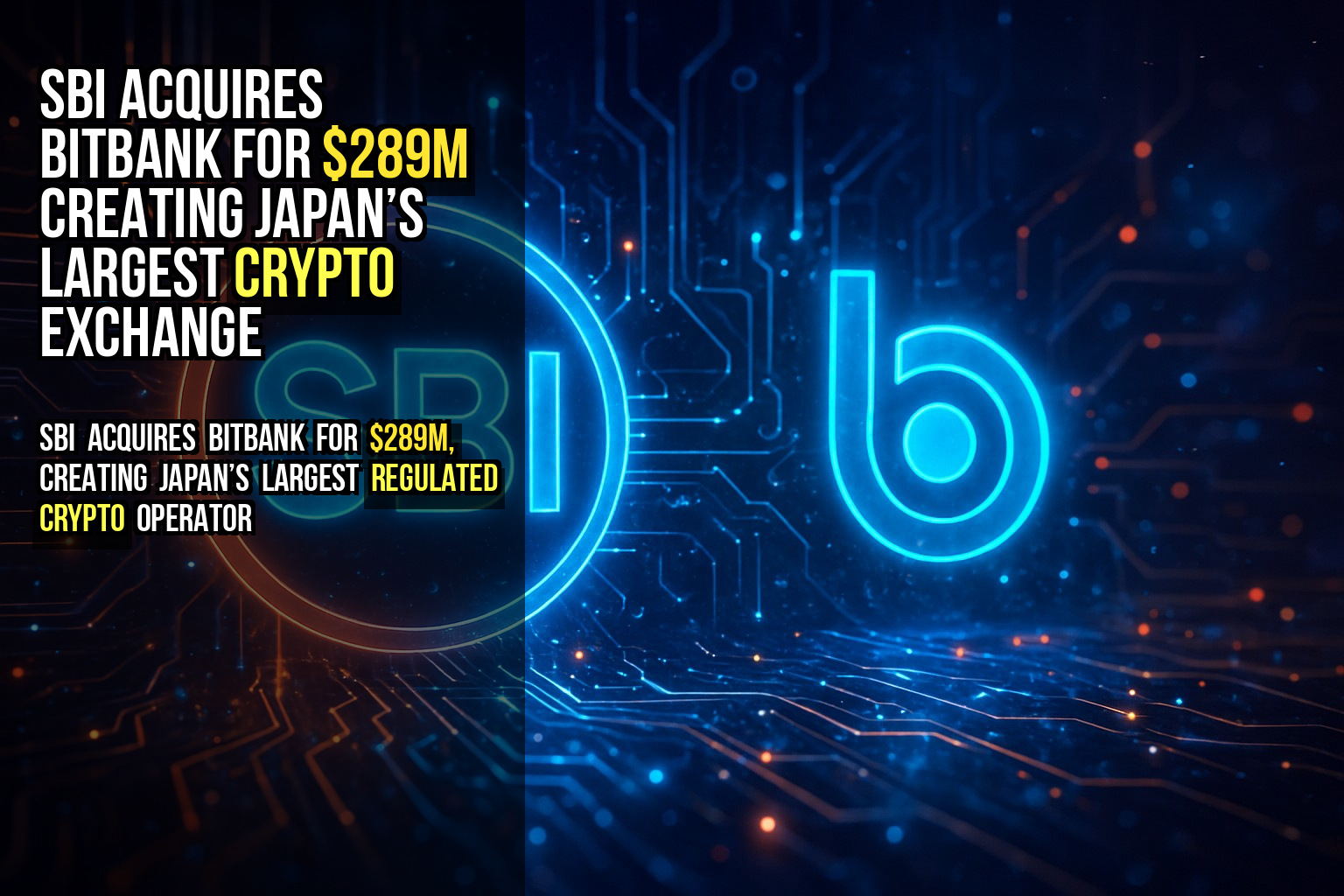 SBI acquires Bitbank for $289M creating Japan’s largest crypto exchange