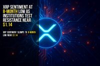 XRP sentiment at 8-month low as institutions test resistance near $1.14