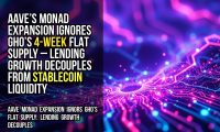 Aave’s Monad expansion ignores GHO’s 4-week flat supply – lending growth decouples from stablecoin liquidity