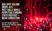 ADA spot volume drops 40% post-rally while perpetual funding stays positive – weak conviction