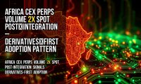 Africa CEX perps volume 2x spot post‑integration – derivatives‑first adoption pattern