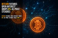 Bitcoin futures open interest drops 8% as price steadies