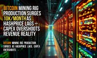 Bitcoin mining rig production surges 10k/month as hashprice lags – capex overshoots revenue reality