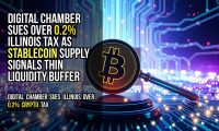 Digital Chamber sues over 0.2% Illinois tax as stablecoin supply signals thin liquidity buffer