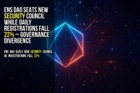 ENS DAO seats new security council while daily registrations fall 22% – governance divergence