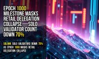 Epoch 1000 milestone masks retail delegation collapse—solo validator count down 70%