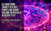 EU sanctions target HTX but Tron’s on-chain volume in Russia is already flat