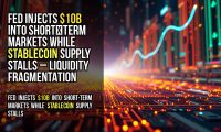Fed injects $10B into short‑term markets while stablecoin supply stalls – liquidity fragmentation
