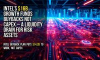 Intel’s $16B growth funds buybacks not capex – a liquidity drain for risk assets