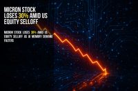 Micron stock loses 30% amid US equity selloff