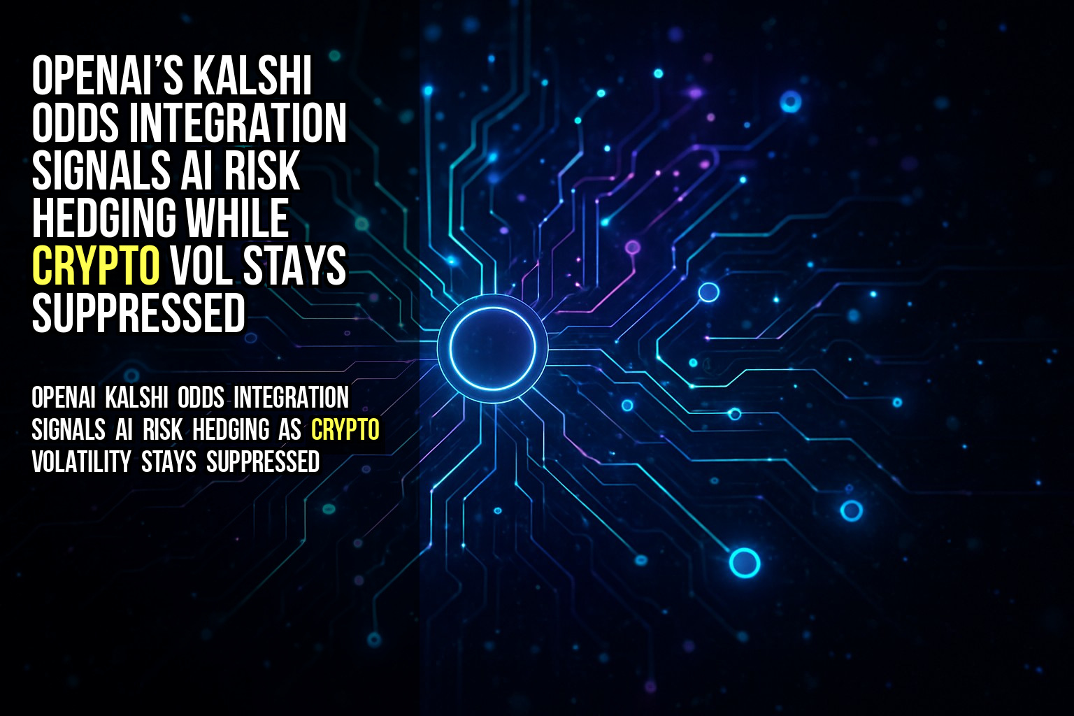 OpenAI’s Kalshi odds integration signals AI risk hedging while crypto vol stays suppressed