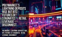 Polymarket’s Lightning deposits rise but BTC futures OI stagnates – retail leverage disconnect