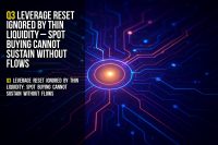 Q3 leverage reset ignored by thin liquidity – spot buying cannot sustain without flows