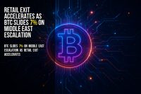 Retail exit accelerates as BTC slides 7% on Middle East escalation