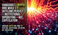 Vanguard’s crypto hire while ETF outflows persist – institutional dip‑buying – not capitulation