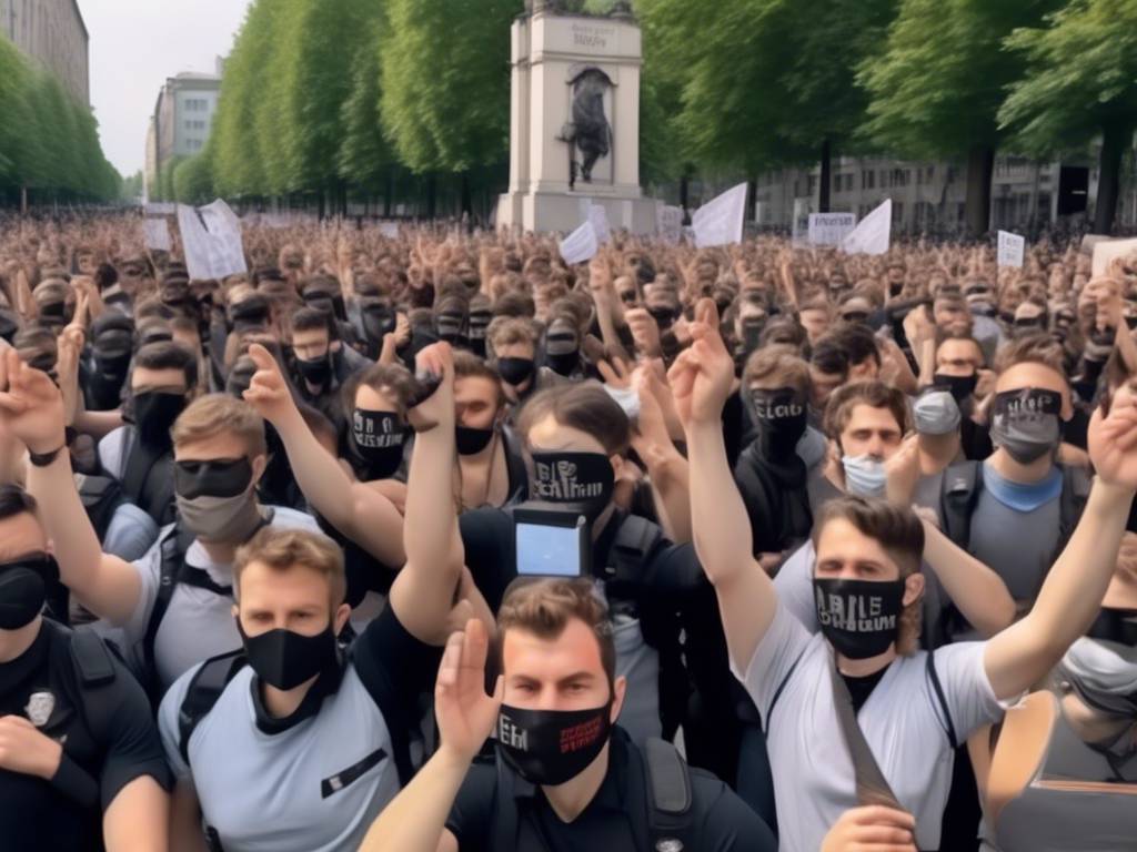 Berlin University police clear protesters with pro-Palestinian signs ?