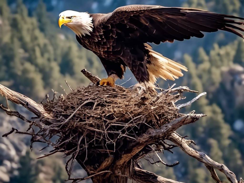Watch thrilling live footage of ? bald eagle nest in California mountains!