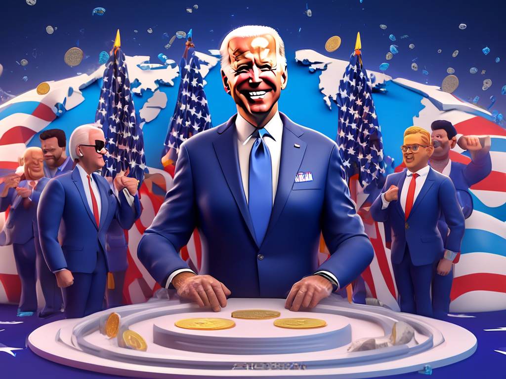 Biden leading six states as crypto markets buzz ??