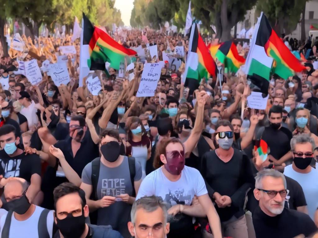 Tel Aviv protesters demand hostages' release ??