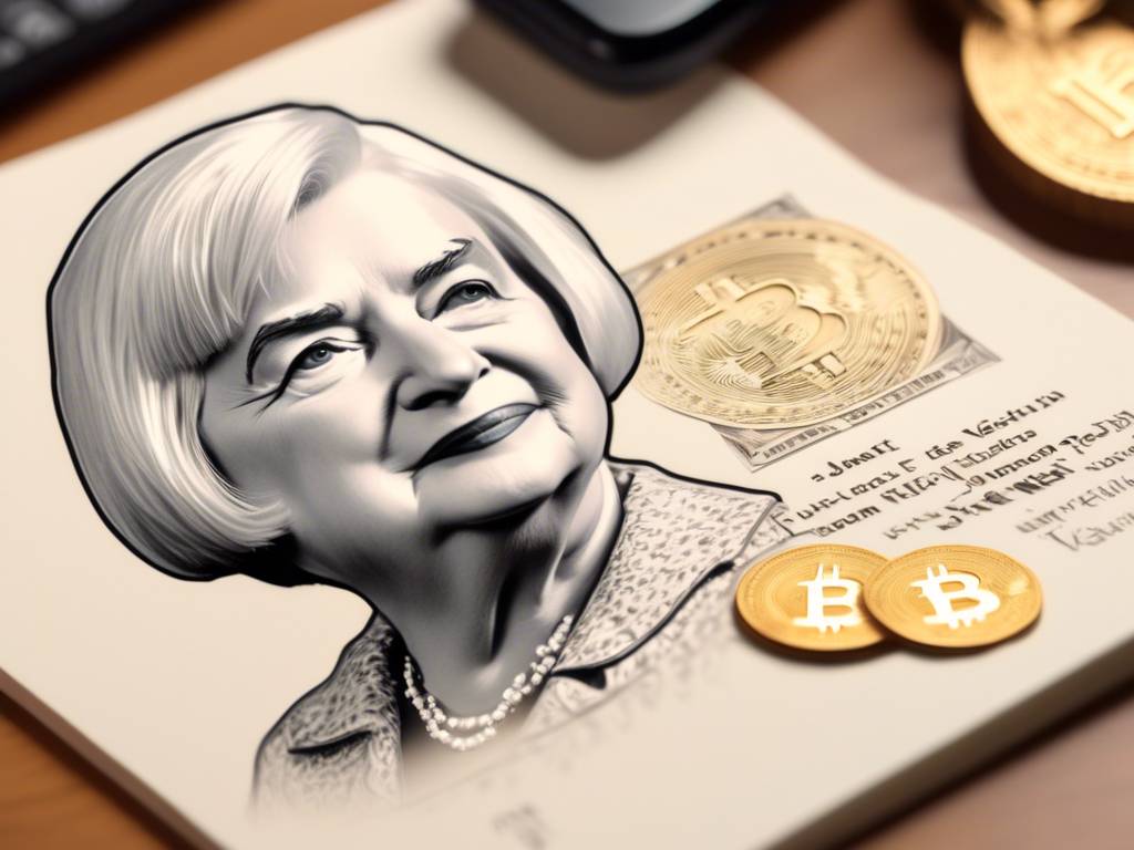 $1M Bitcoin Notepad Hidden Behind Janet Yellen ??