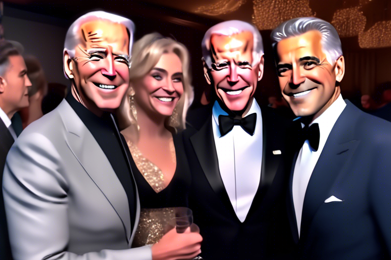 Biden boosts funds with Clooney & Roberts at glitzy Hollywood bash! ?