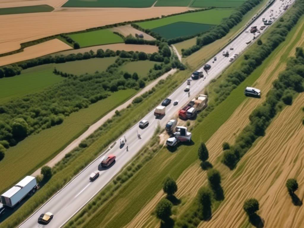 French farmers block highway in viral drone video ??