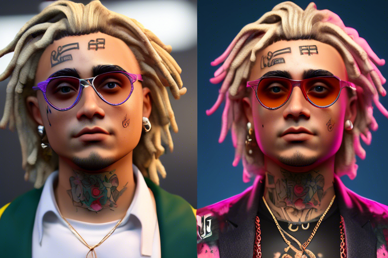 Lil Pump's Forehead Tattoo Promotes Solana Token ??