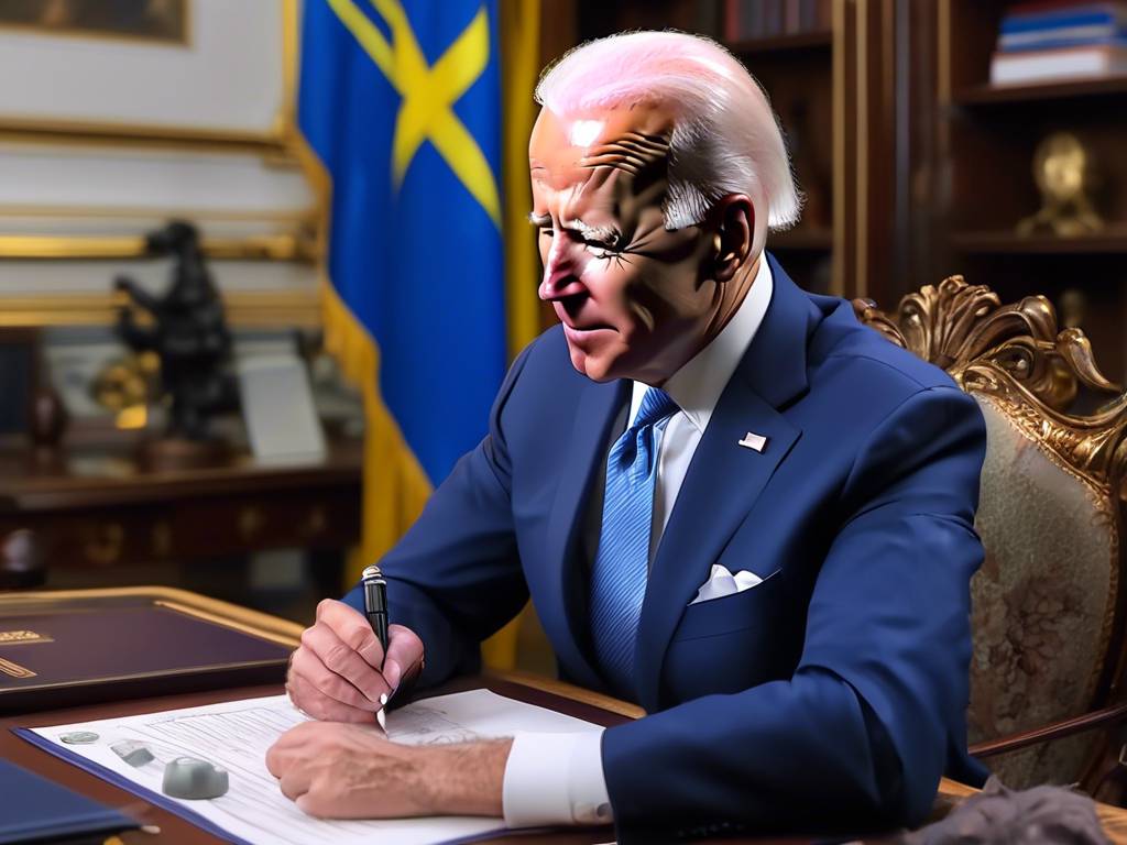 Biden signs Ukraine aid bill as Russian official arrested ?
