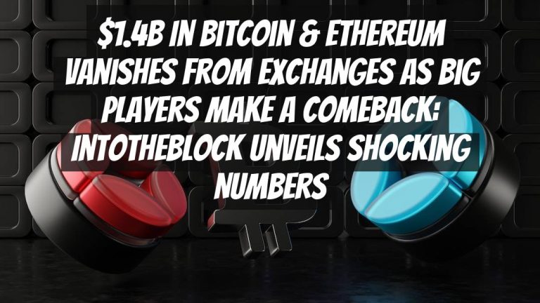 $1.4B in Bitcoin & Ethereum Vanishes from Exchanges as Big Players Make a Comeback: IntoTheBlock Unveils Shocking Numbers
