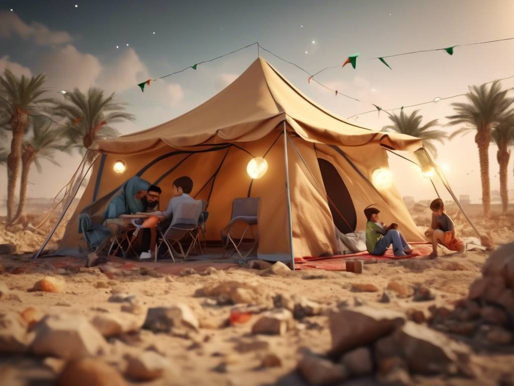 'Gaza innovator powers family tent with ☕ creating buzz' 🌟