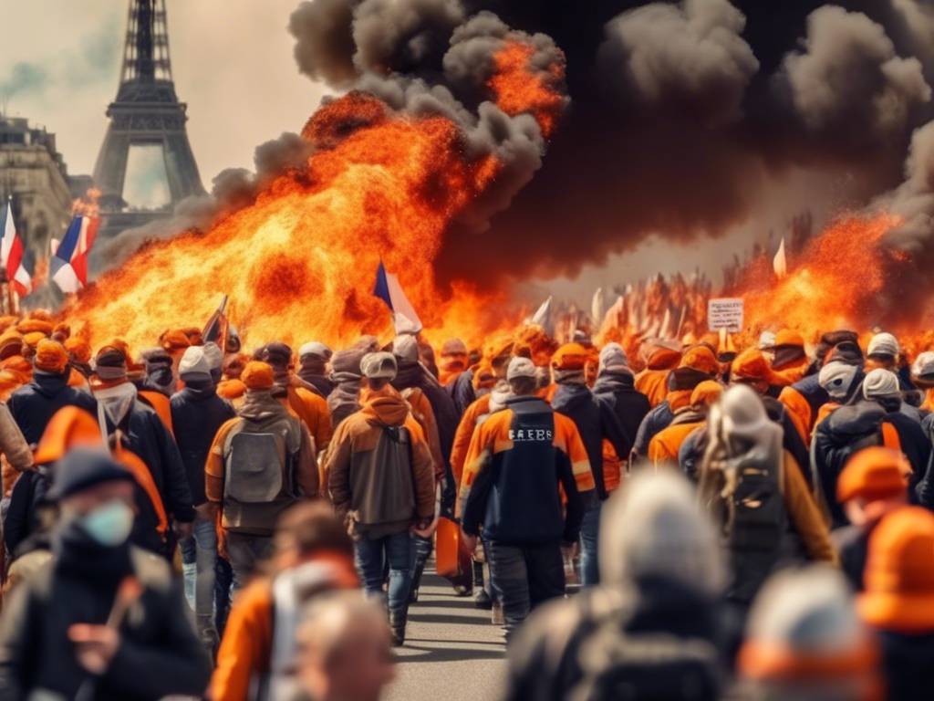 Fiery protest: French farmers demand better conditions 🔥🚜