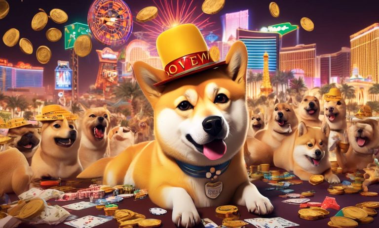 Doge 🐶 with Hat Takes Over Vegas: $240k Raised for Ad!