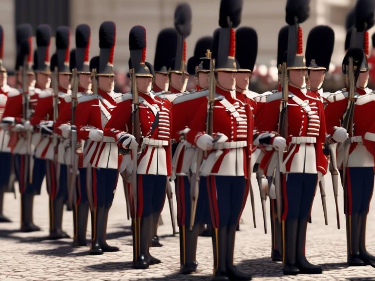 British Grenadiers and Republican Guards unite at Elysee 🇫🇷