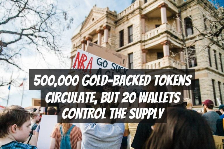 500,000 Gold-Backed Tokens Circulate, but 20 Wallets Control the Supply