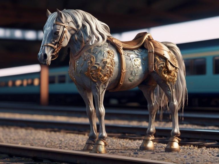 Mysterious horse seen at train station! 🐴🚂