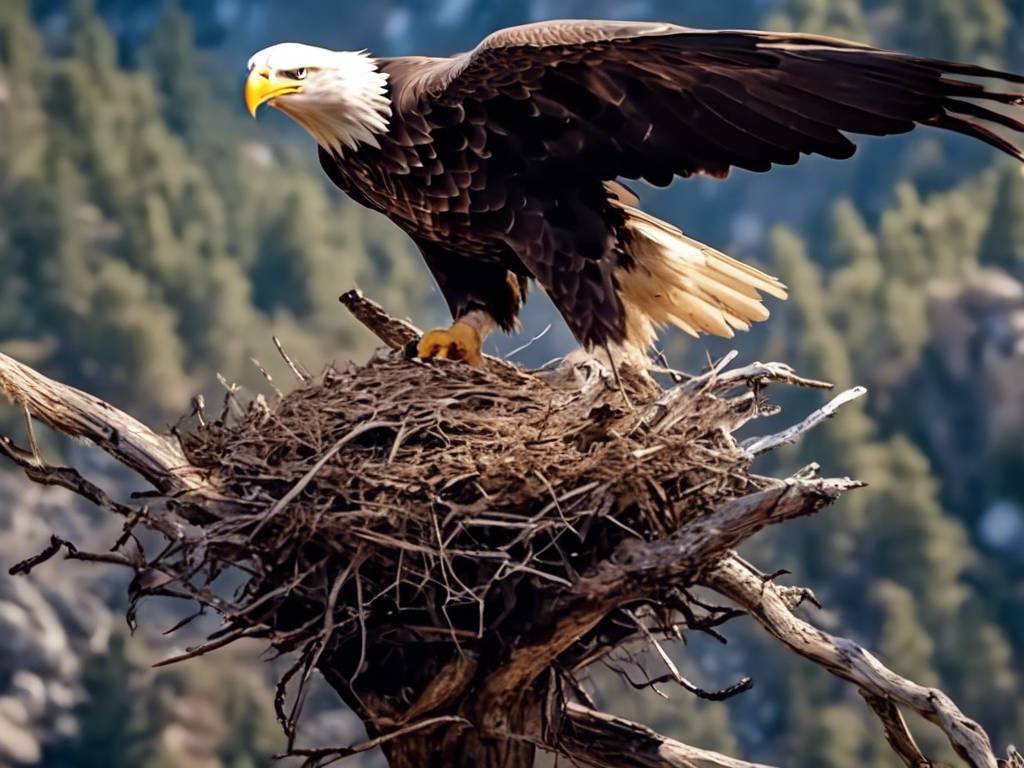 Watch thrilling live footage of 🦅 bald eagle nest in California mountains!