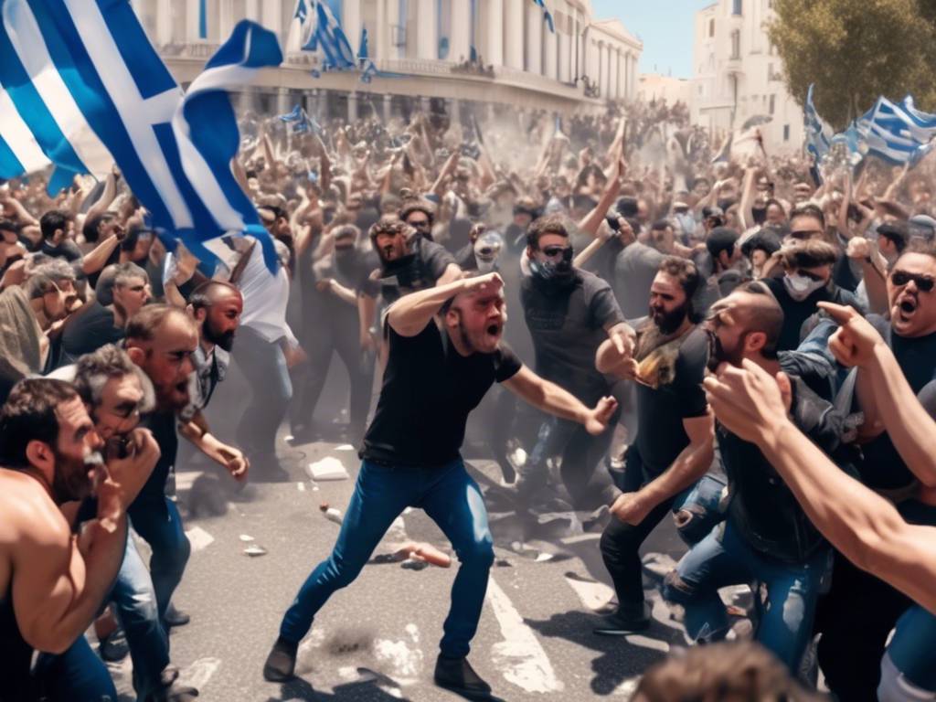 Greek crypto protest turns violent 🚨💥🇬🇷