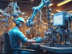 Automated workforce revolutionizing factory roles. 🤖💼