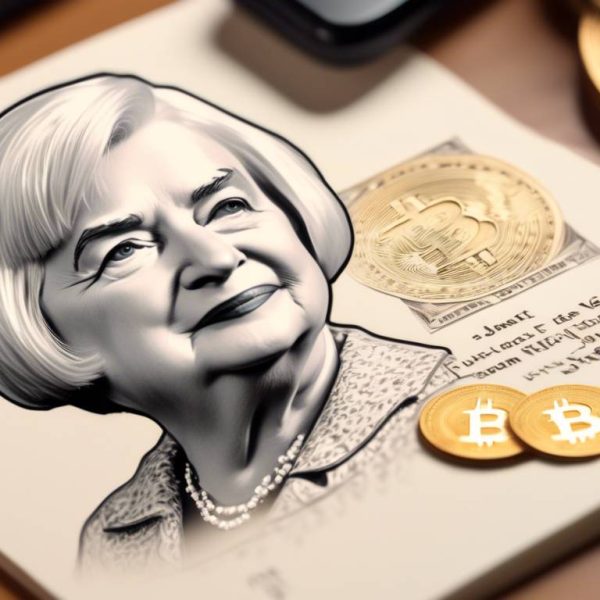 $1M Bitcoin Notepad Hidden Behind Janet Yellen 🤑📈