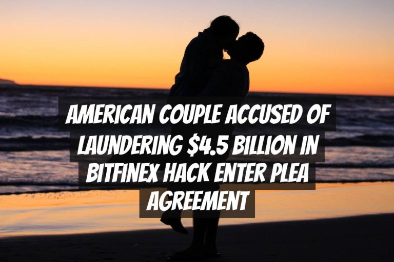 American Couple Accused of Laundering $4.5 Billion in Bitfinex Hack Enter Plea Agreement