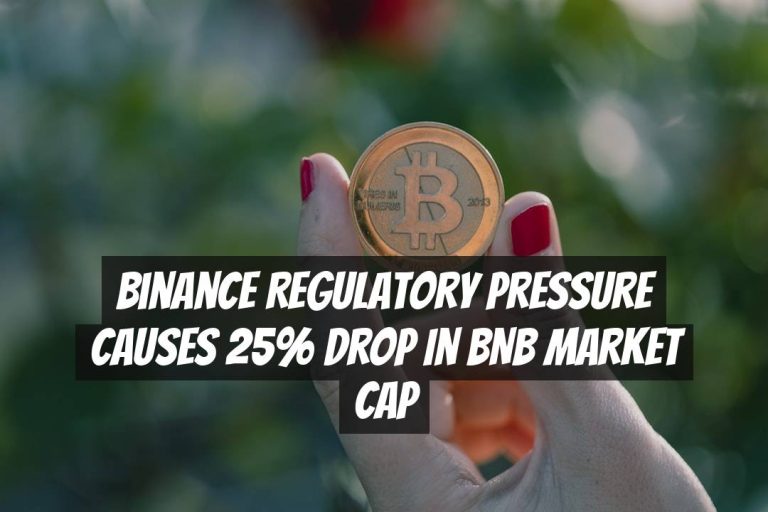 Binance Regulatory Pressure Causes 25% Drop in BNB Market Cap