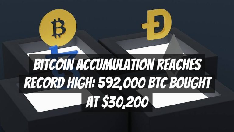 Bitcoin Accumulation Reaches Record High: 592,000 BTC Bought at $30,200