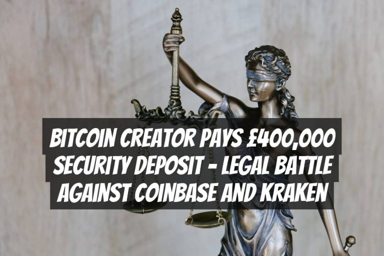 Bitcoin Creator Pays £400,000 Security Deposit – Legal Battle Against Coinbase and Kraken