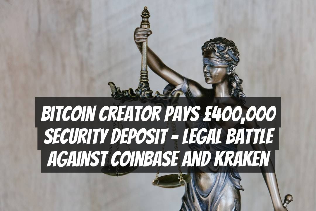 Bitcoin Creator Pays £400,000 Security Deposit - Legal Battle Against Coinbase and Kraken