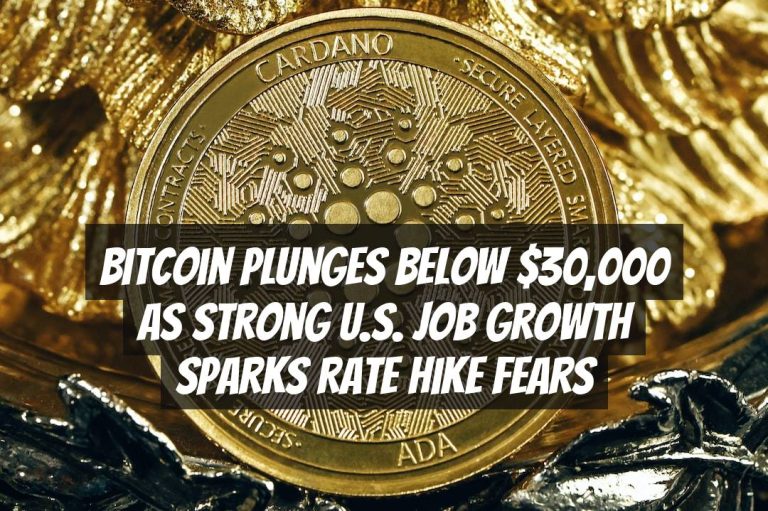 Bitcoin Plunges Below $30,000 as Strong U.S. Job Growth Sparks Rate Hike Fears