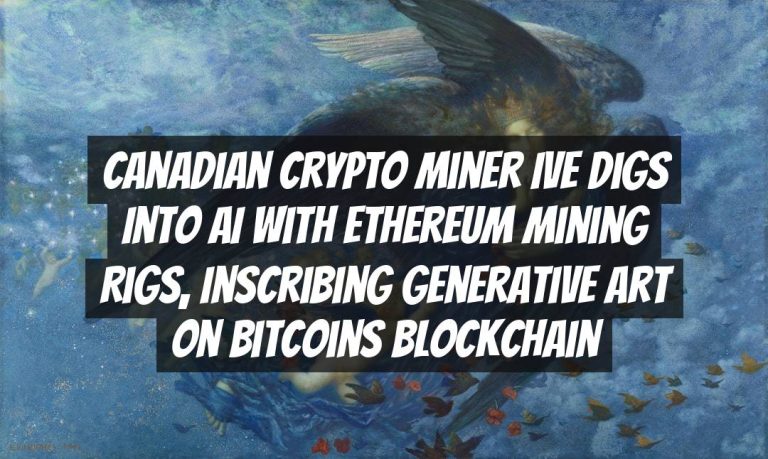 Canadian Crypto Miner IVE Digs into AI with Ethereum Mining Rigs, Inscribing Generative Art on Bitcoins Blockchain